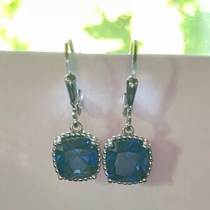 💕Gem Stone King September Birthstone Lever-back Earrings💕 NIB